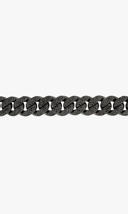 Black Diamond Cuban link Bracelet
