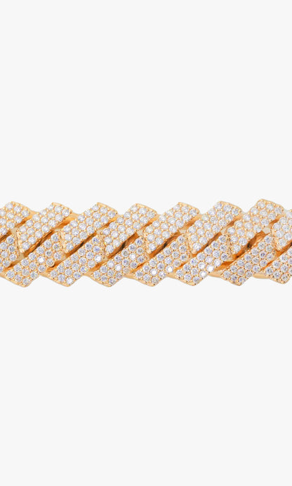 Iced Out Prong Cuban Bracelet