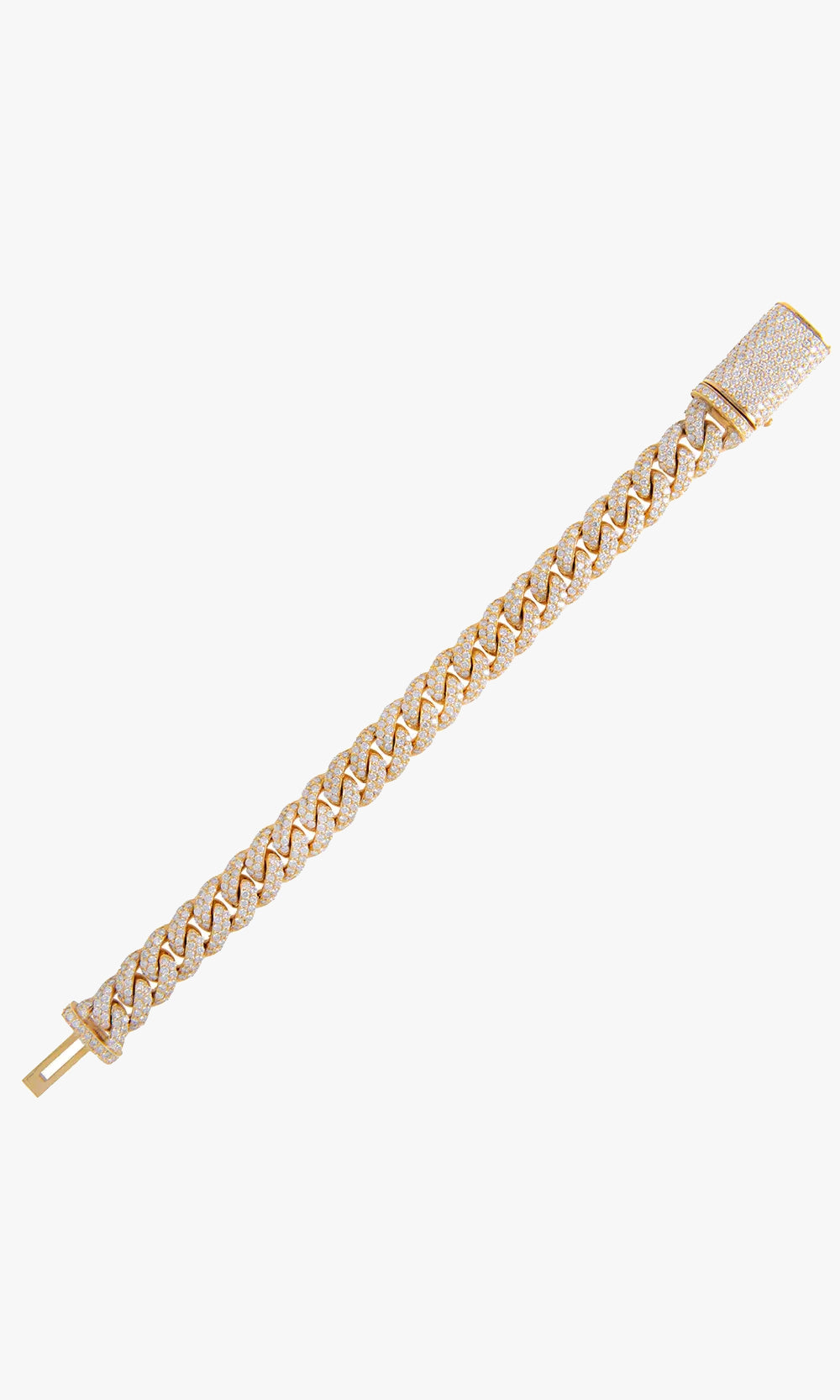 Diamond Cuban link Bracelet With Diamond Lock