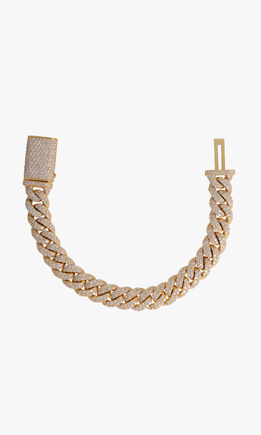 Diamond Cuban link Bracelet With Diamond Lock