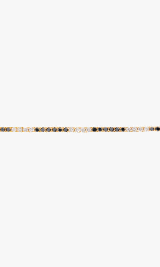 Black & White Diamond Tennis Bracelet