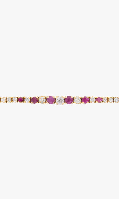Ruby & Diamond Tennis Bracelet