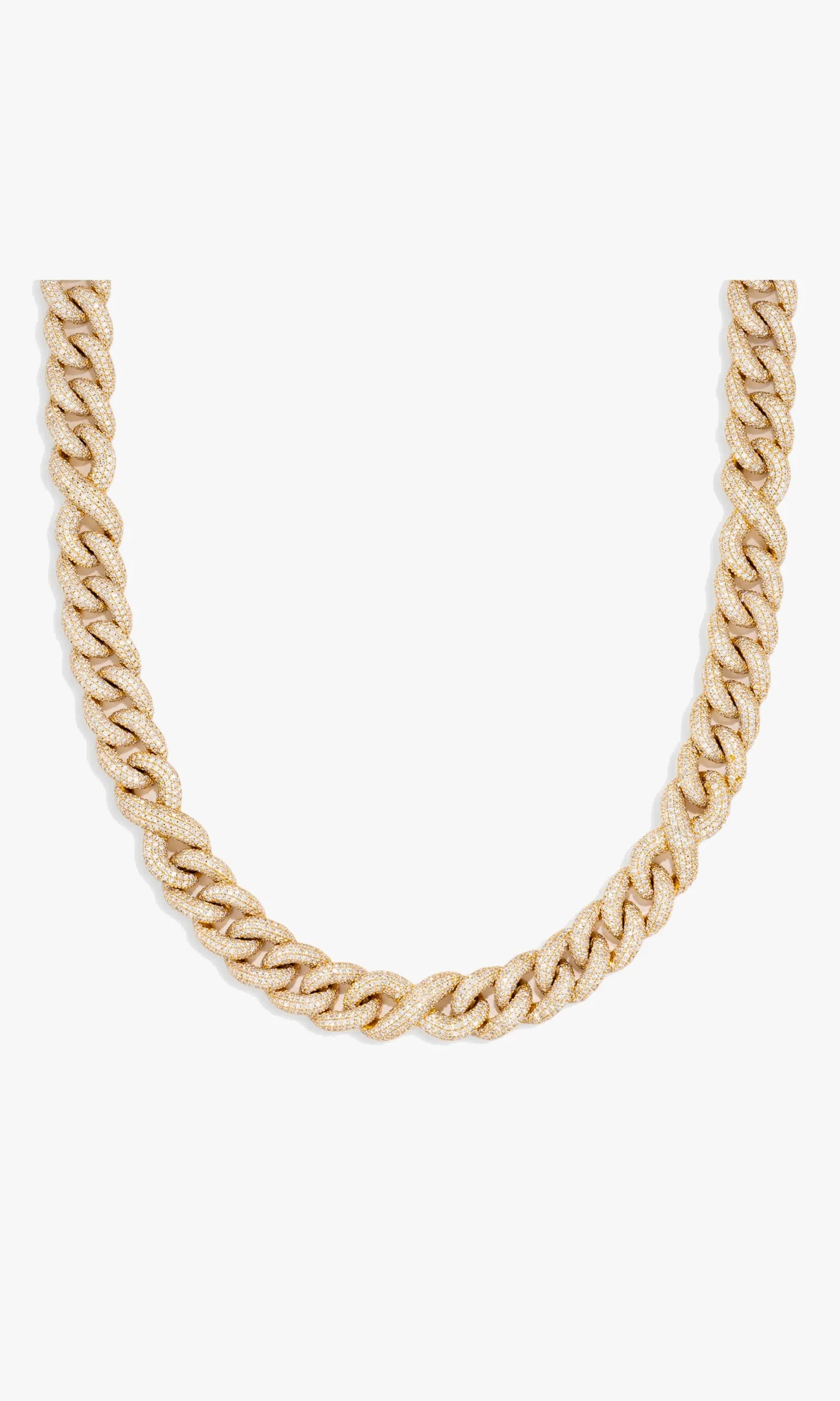 Infinity Cuban Link Chain With Diamonds