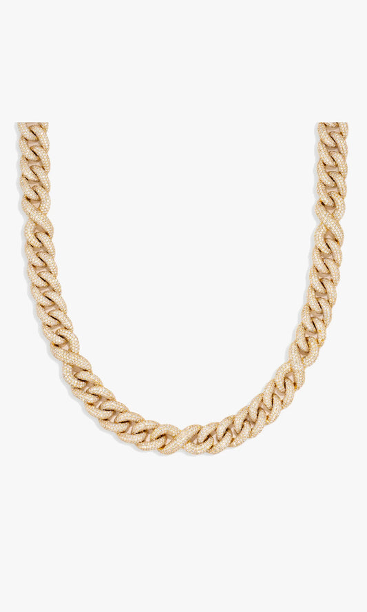 Infinity Cuban Link Chain With Diamonds