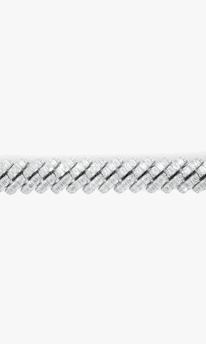 Cuban Link With Emerald Cut Diamonds