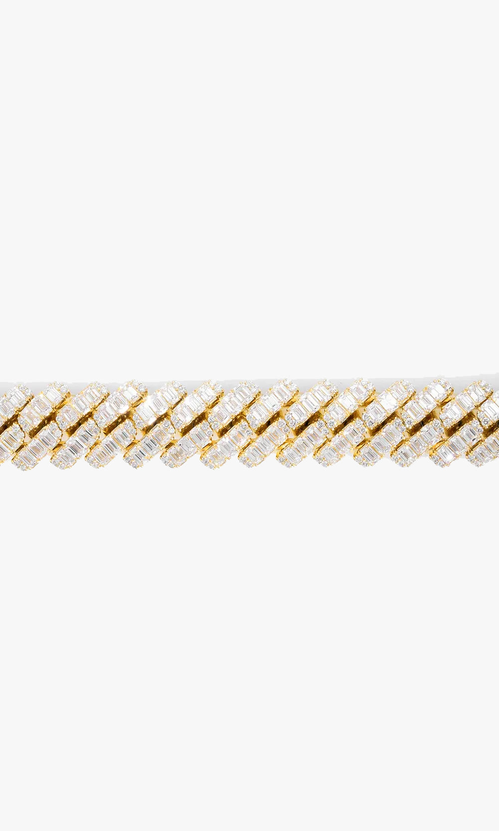 Cuban Link With Emerald Cut Diamonds
