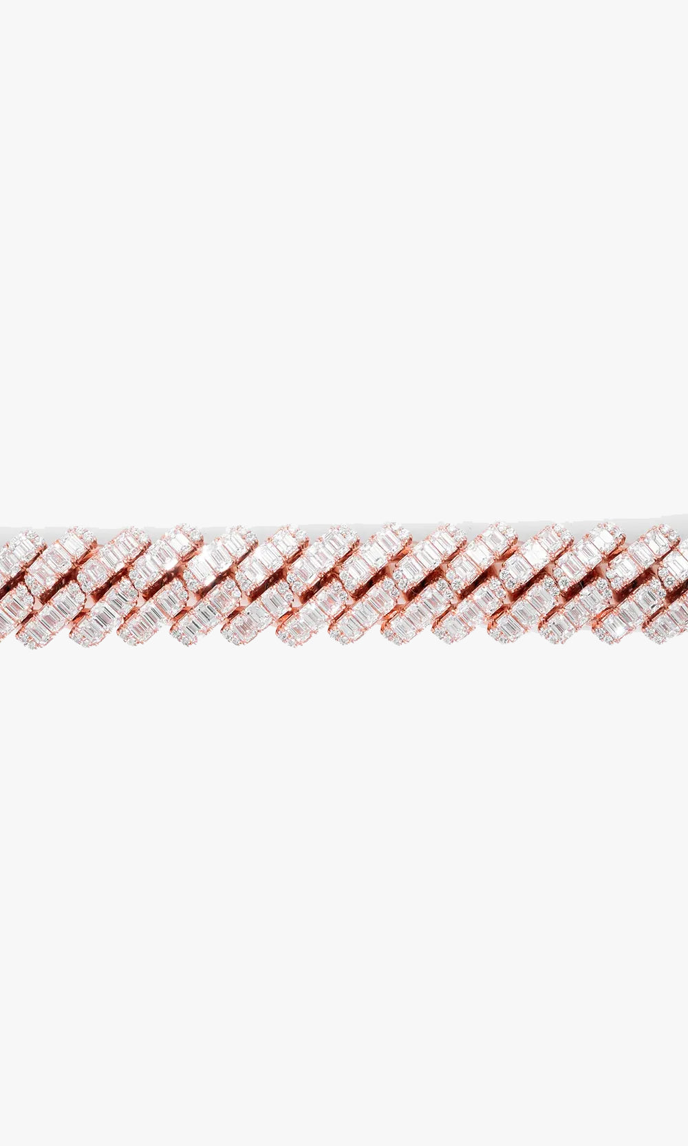 Cuban Link With Emerald Cut Diamonds