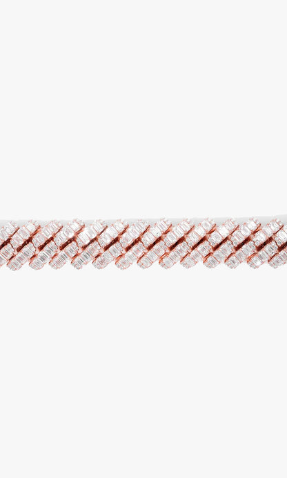 Cuban Link With Emerald Cut Diamonds