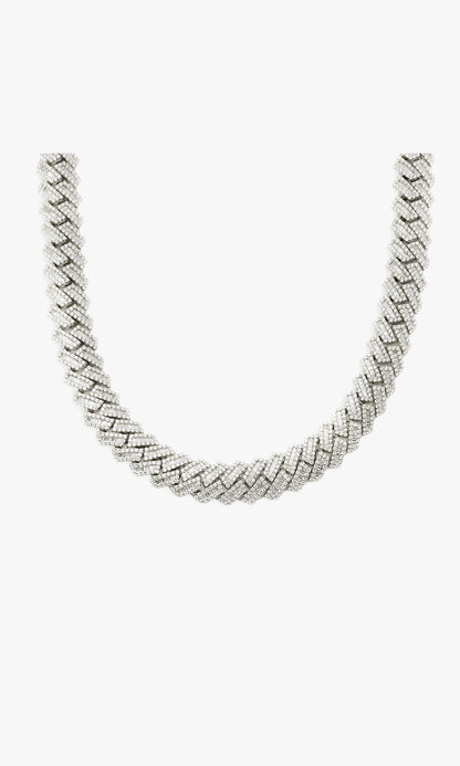 Cuban Link Chain With Diamonds and Baguettes