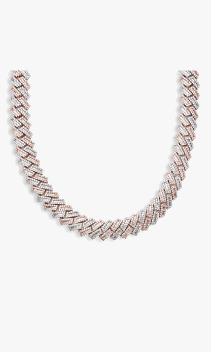 Cuban Link Chain With Diamonds and Baguettes