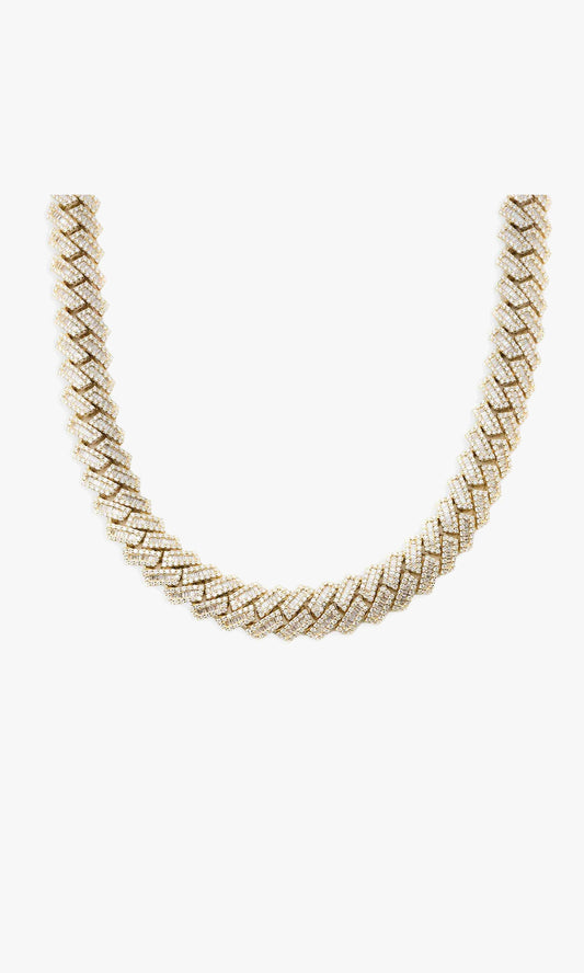 Cuban Link Chain With Diamonds and Baguettes