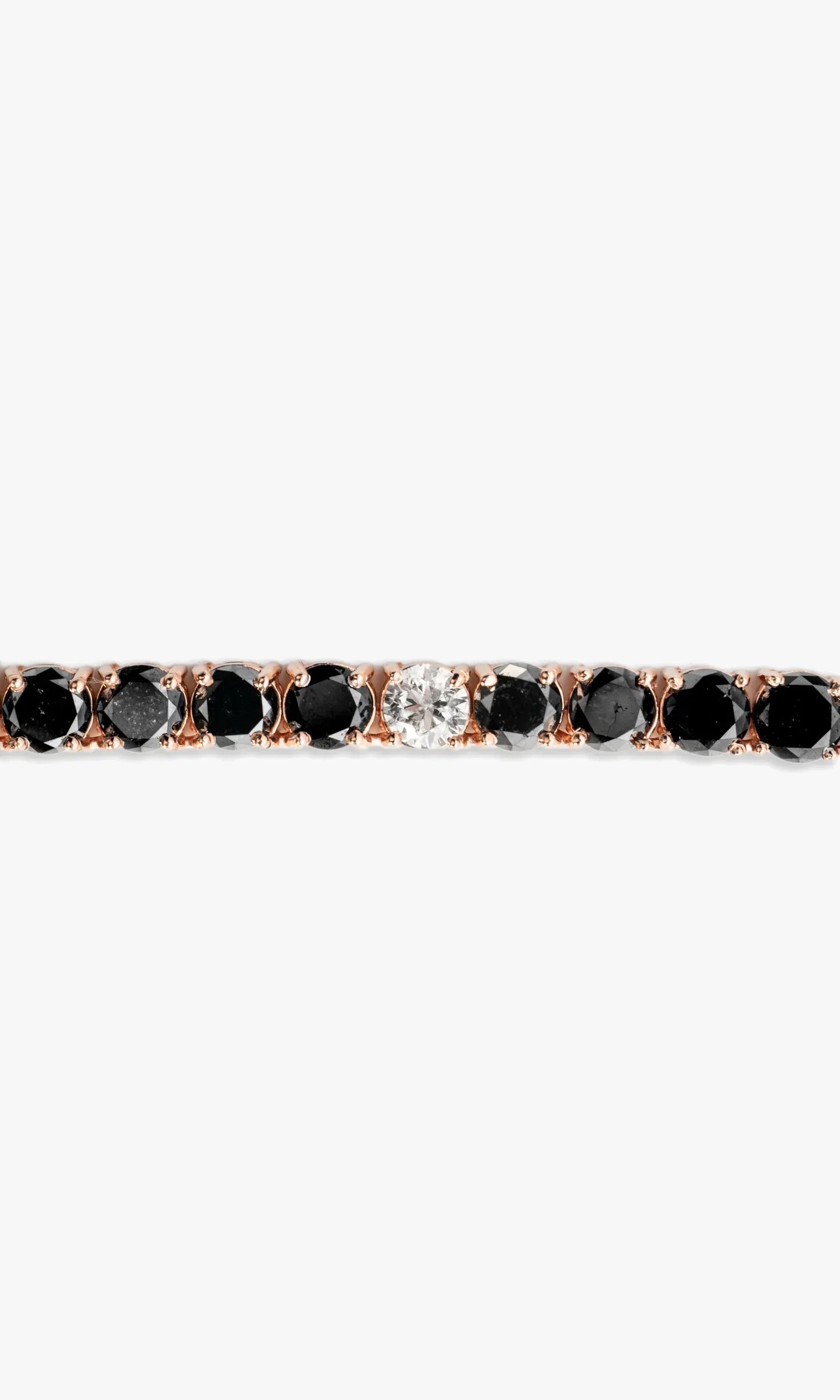 Tennis Chain With Black Diamonds