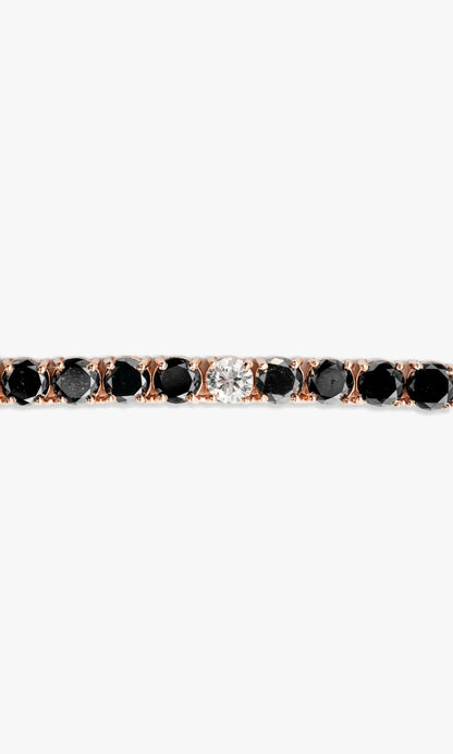 Tennis Chain With Black Diamonds