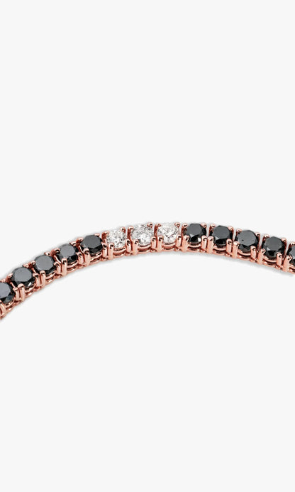 Tennis Chain With Black Diamonds