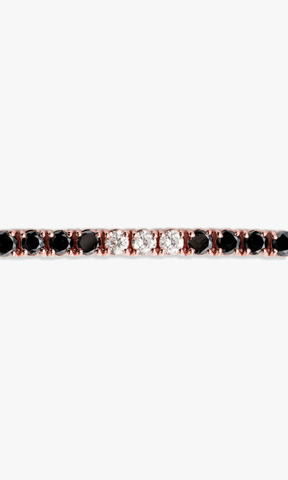 Tennis Chain With Black Diamonds