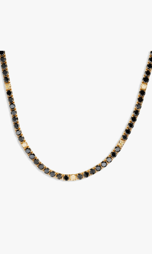 Tennis Chain With Black Diamonds