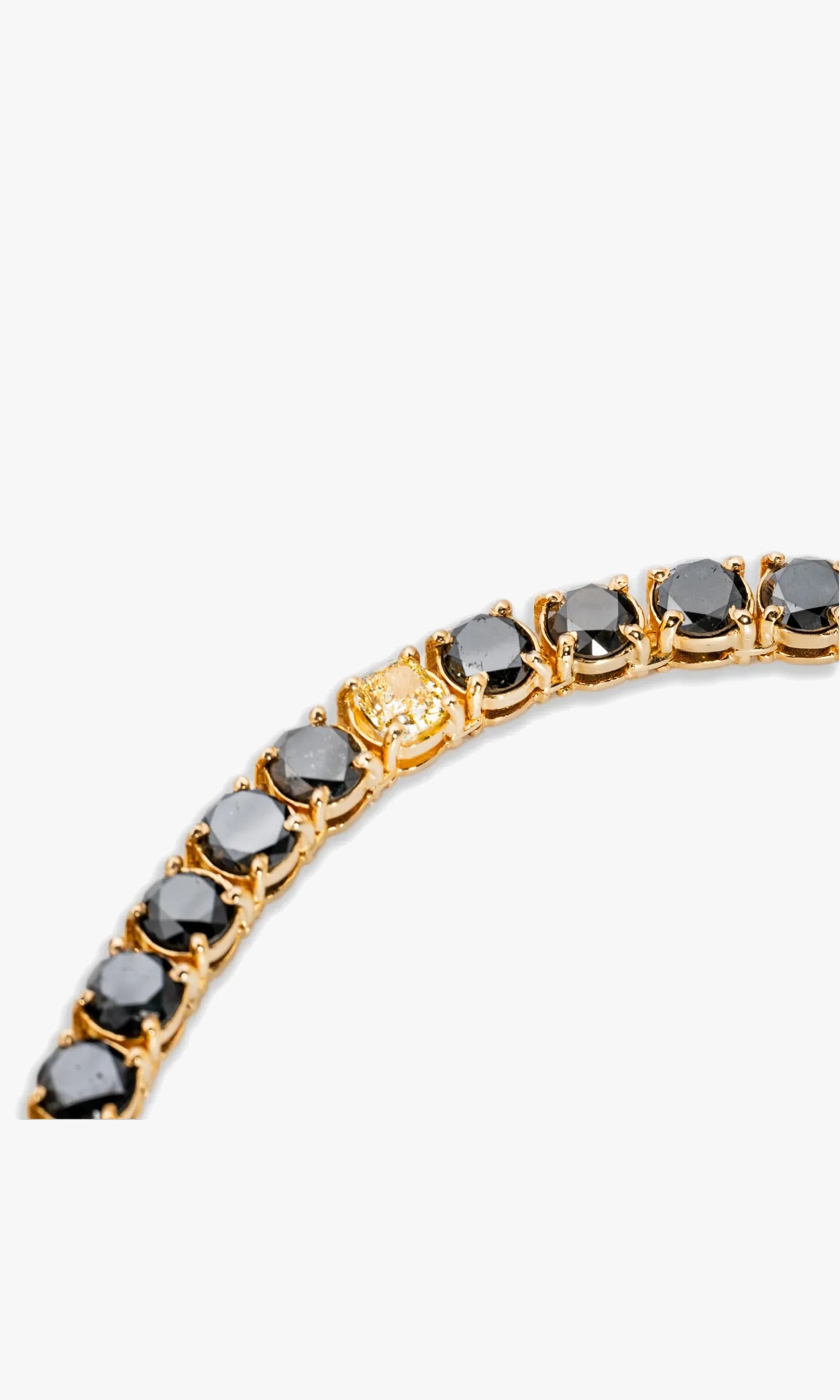 Tennis Chain With Black Diamonds