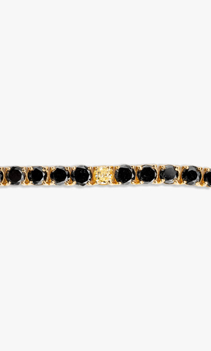 Tennis Chain With Black Diamonds