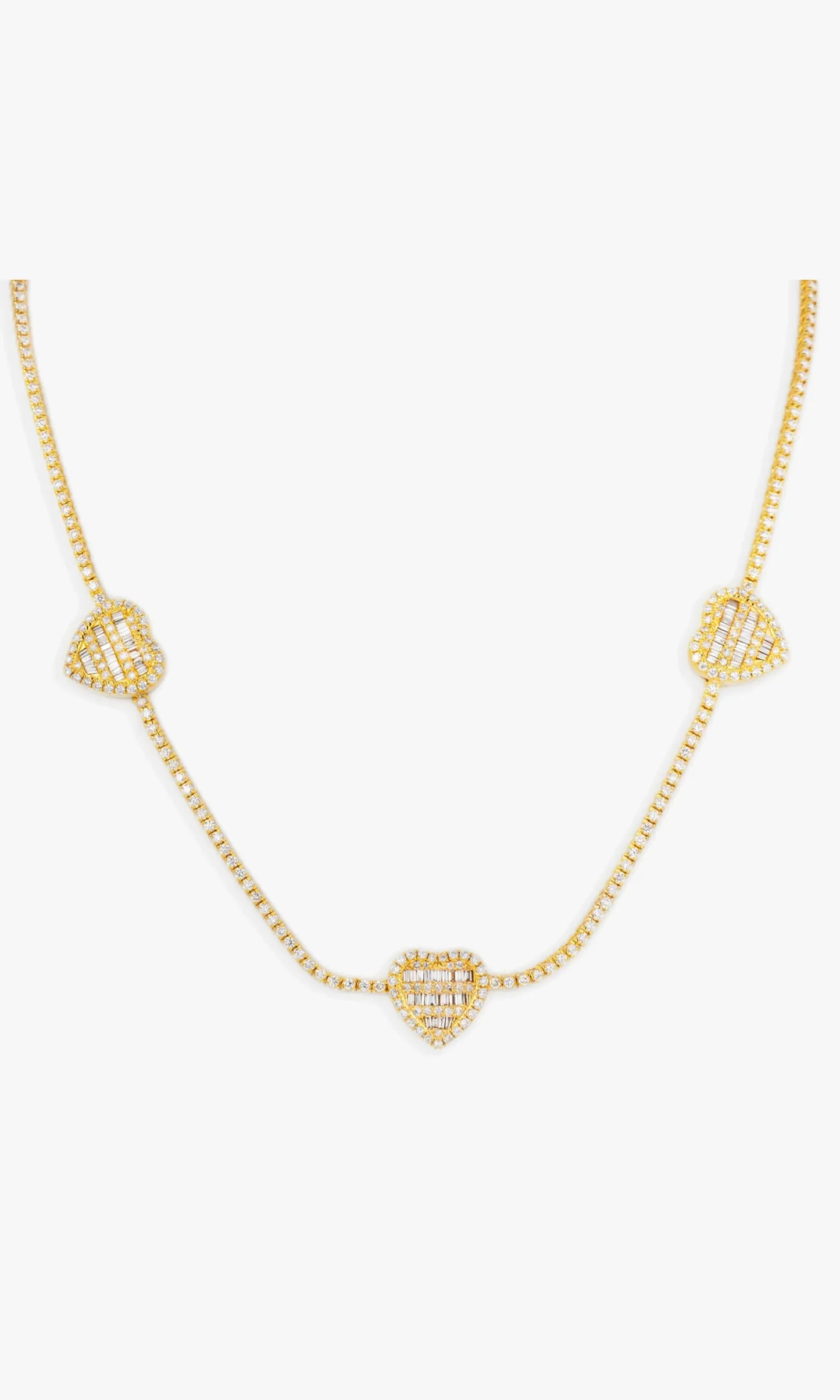Heart Tennis Chaim With Diamonds