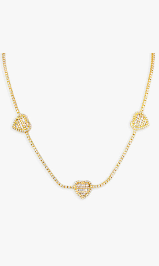 Heart Tennis Chaim With Diamonds