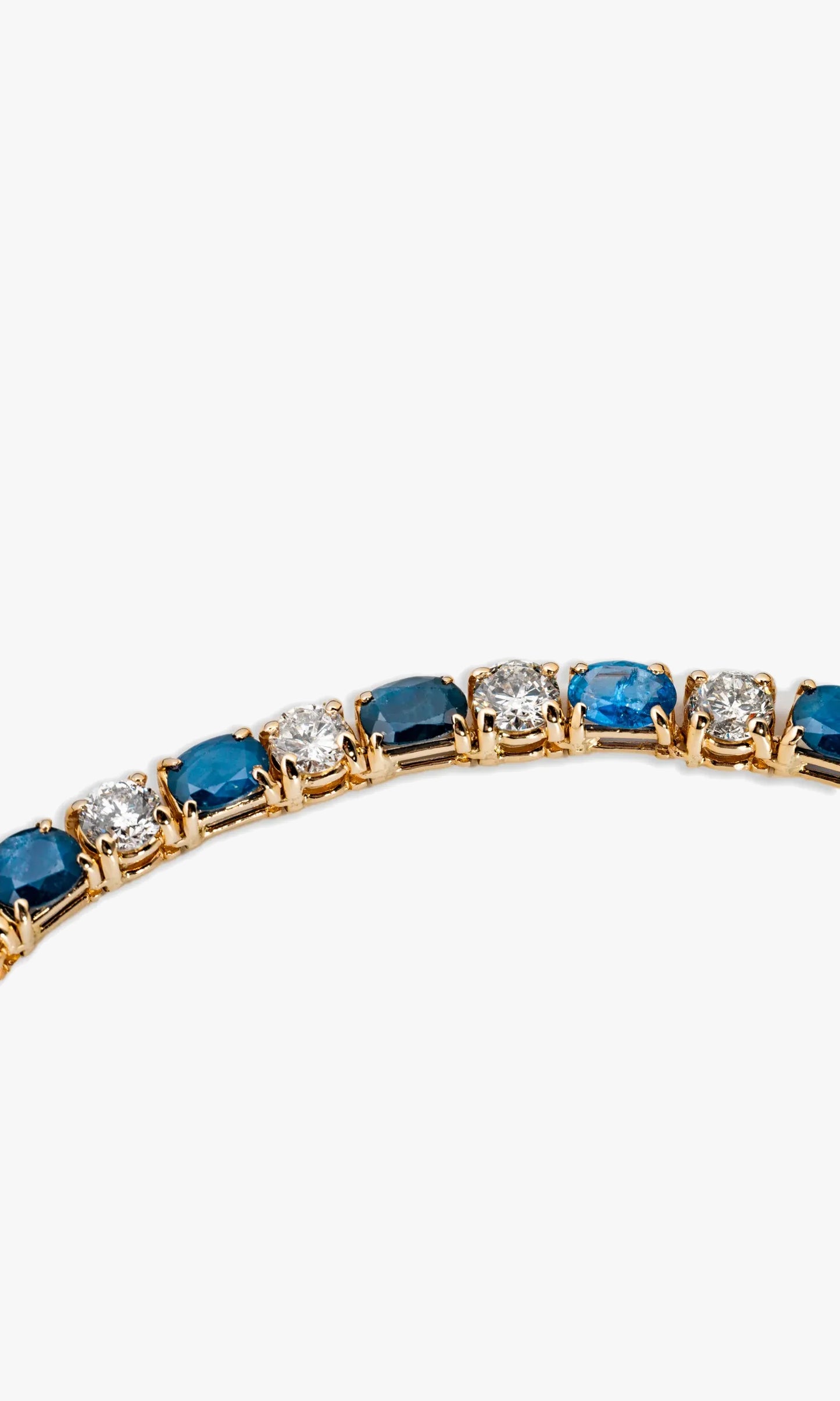 Tennis Chain With Blue Sapphires
