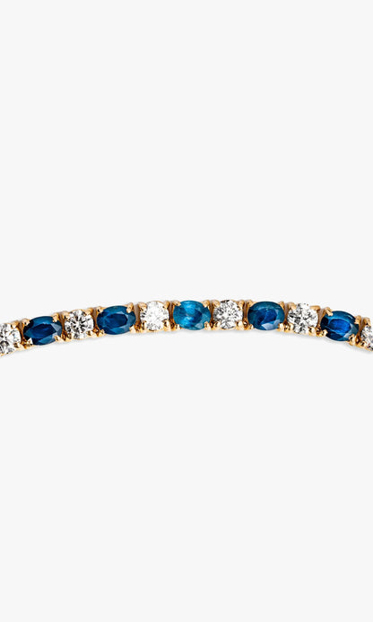 Tennis Chain With Blue Sapphires