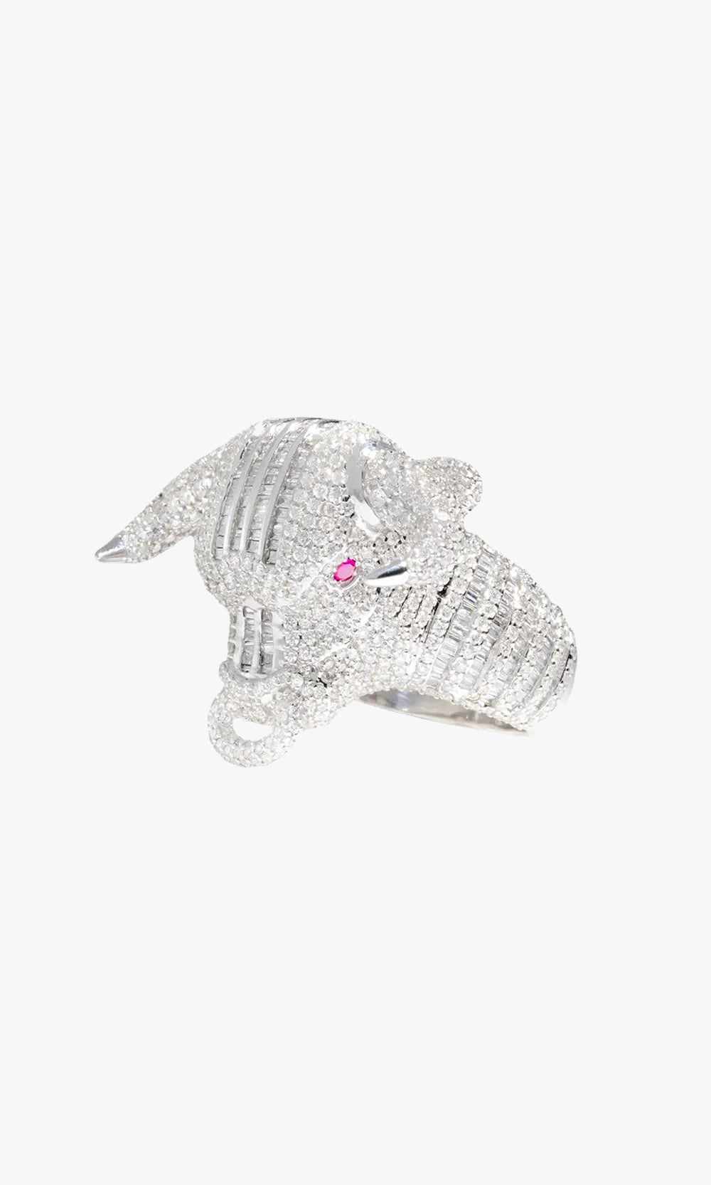 Bull Ring With Diamonds And Baguettes