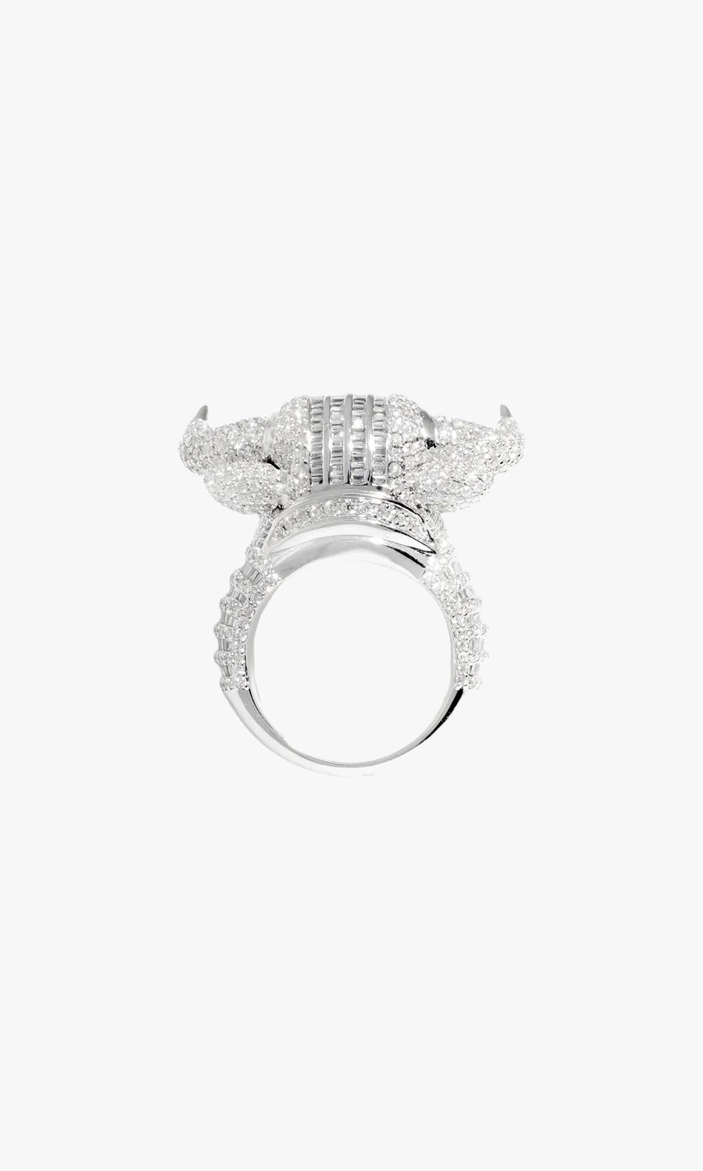 Bull Ring With Diamonds And Baguettes
