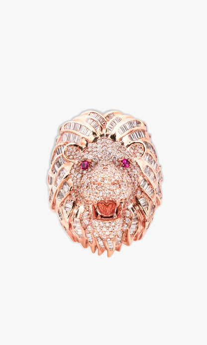 Lion Ring With Diamonds
