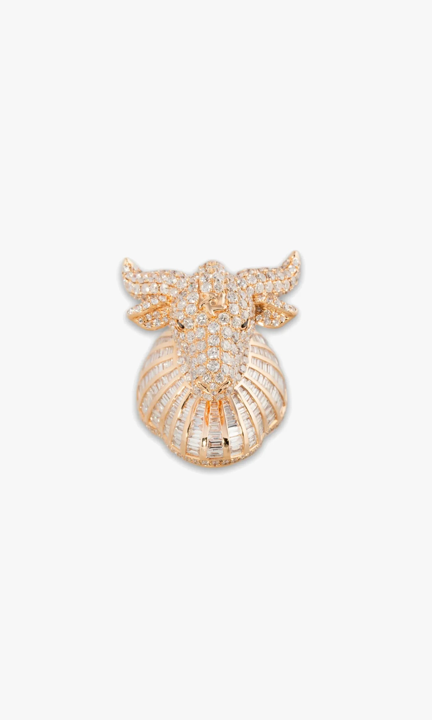 Goat Ring With Diamonds