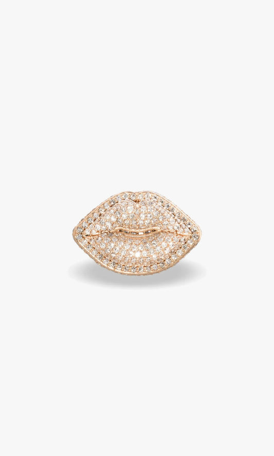 Lip Ring With Diamonds