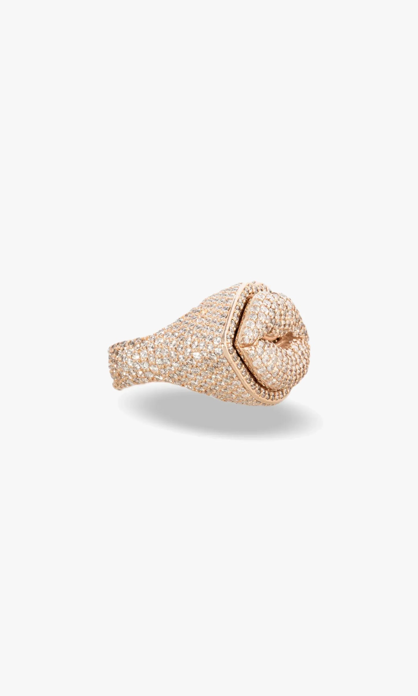Lip Ring With Diamonds