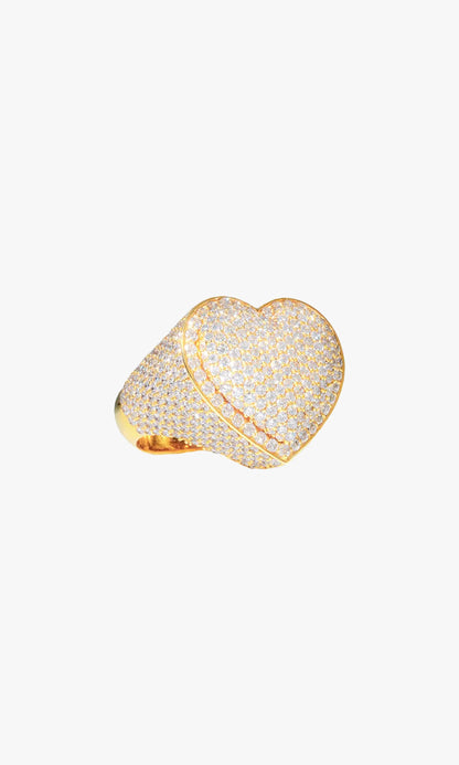 Heart Ring With Diamonds