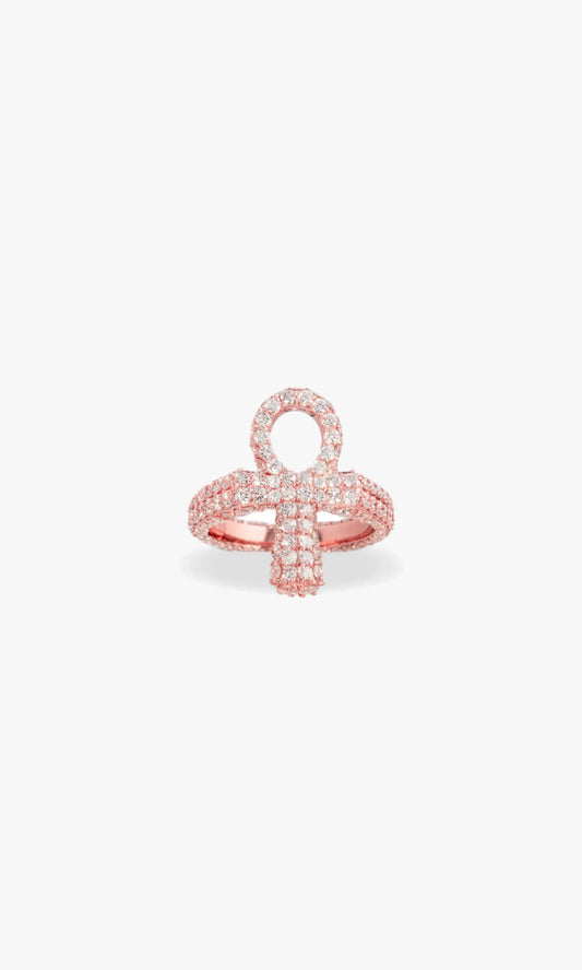 Cross Ring With Diamonds