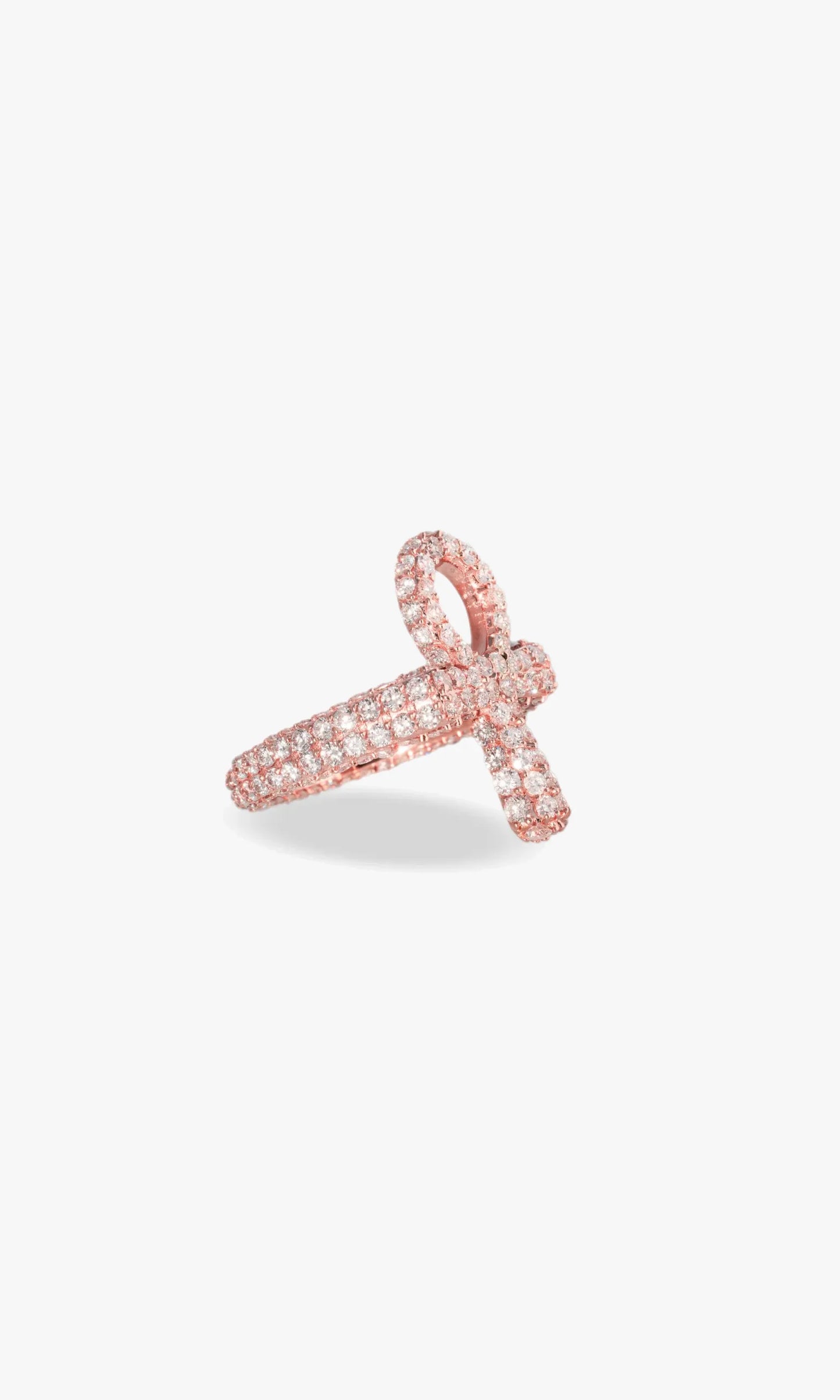Cross Ring With Diamonds