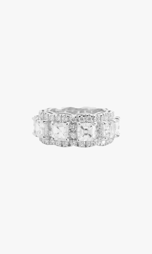 Eternity Ring With Square Cut Diamonds