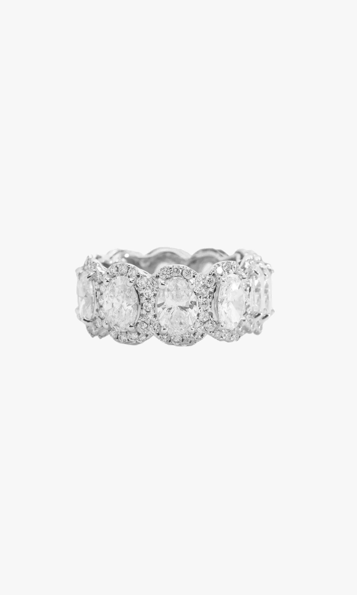 Eternity Ring With Oval Cut Diamonds