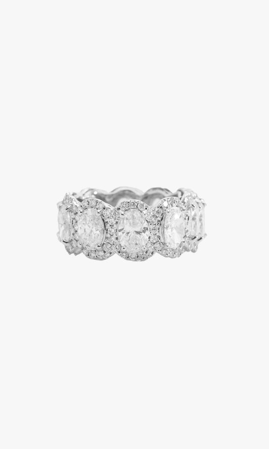 Eternity Ring With Oval Cut Diamonds