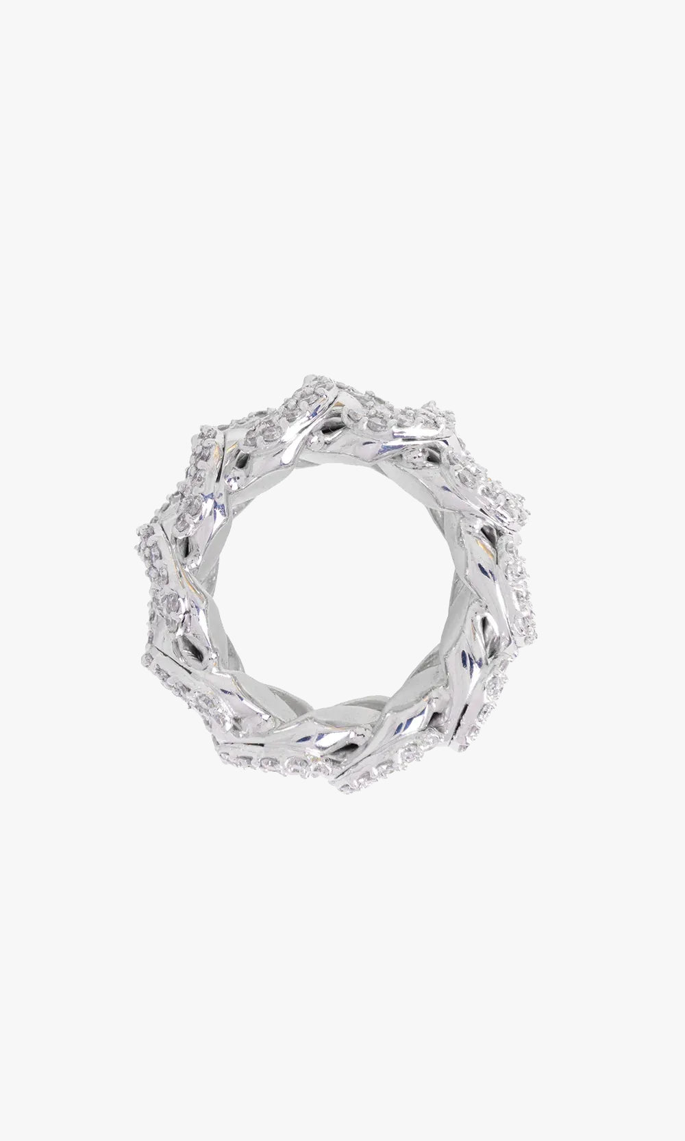 Cuban link Ring For Men With Diamonds