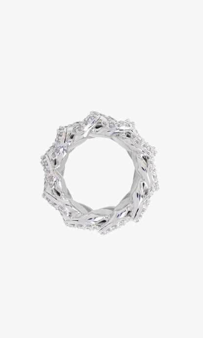 Cuban link Ring For Men With Diamonds