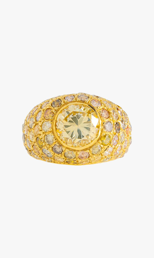 Men Diamond Ring Center Stone