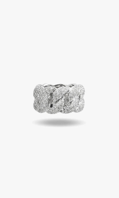 Cuban link Ring For Men With Diamonds
