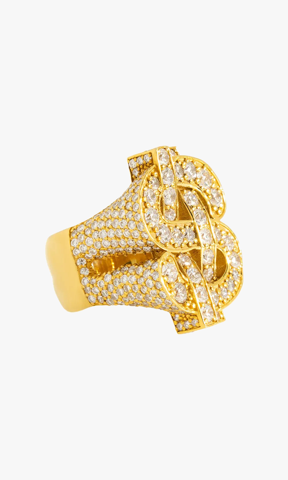 Dollar Sign Ring With Diamonds