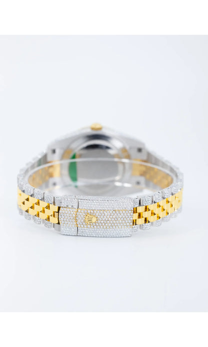 Iced Out Roman Numeral Diamond Dial Jubilee Bracelet Men’s Watch Hip Hop Diamonds Watch Yellow Gold PlatedFinished Men’s Watches
