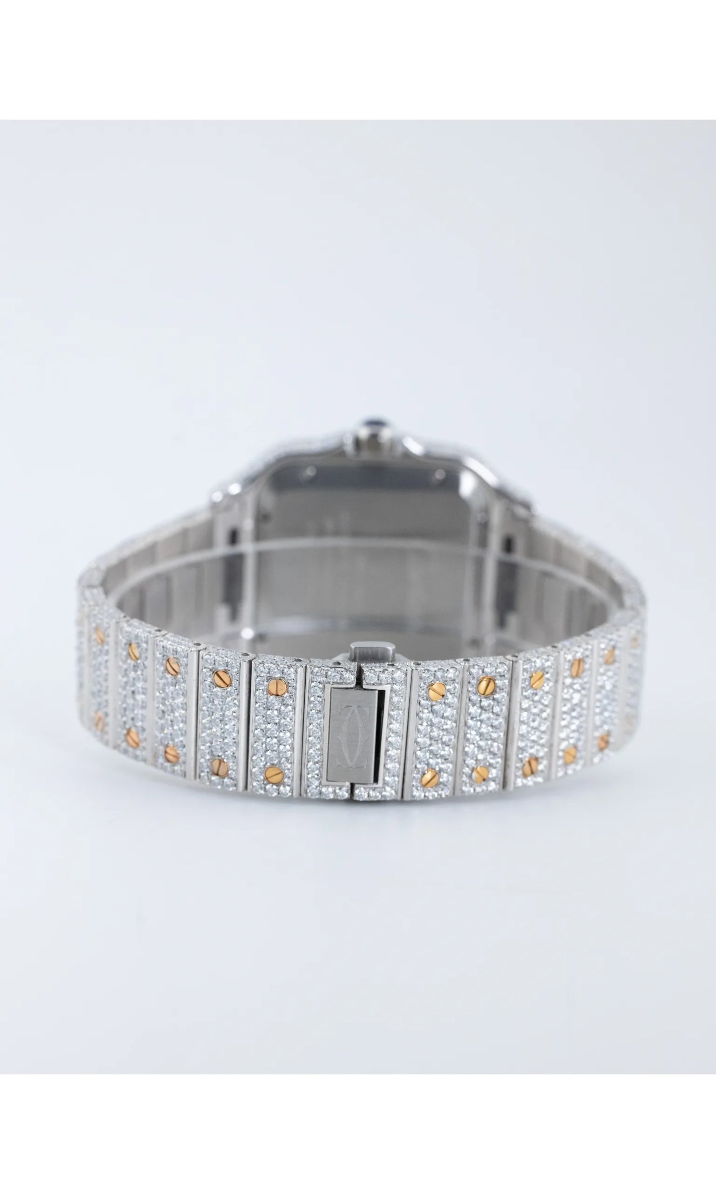 Unique Roman Dial VVS Moissanite Stainless Steel Watch Hip Hop Bust Down Iced Out Bling Blink Personalized Custom Watch