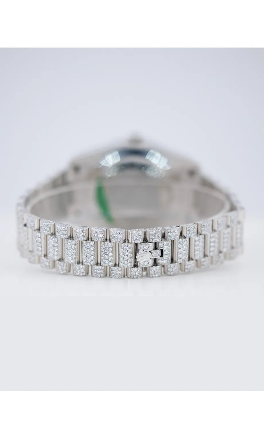Popular hip-hop design, olive green dial, Roman numeral watch, set with VVS moissanite diamonds, made of stainless steel, custom iced out diamond watch Rated 5.00 out of 5 based on 1customer rating (1 customer r